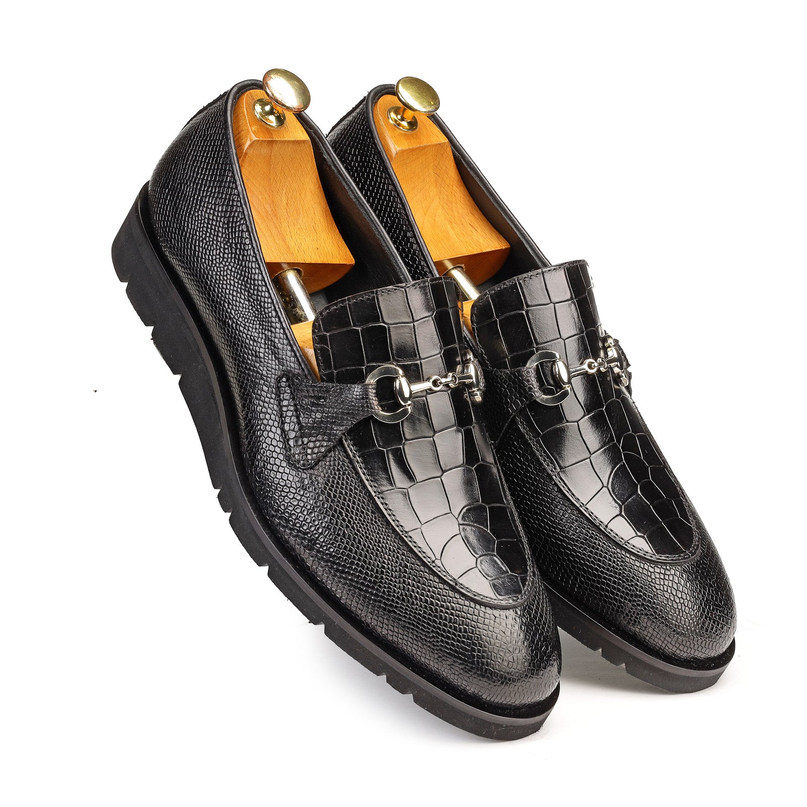 Facil AirFlexLite Horsebit Loafers in Black