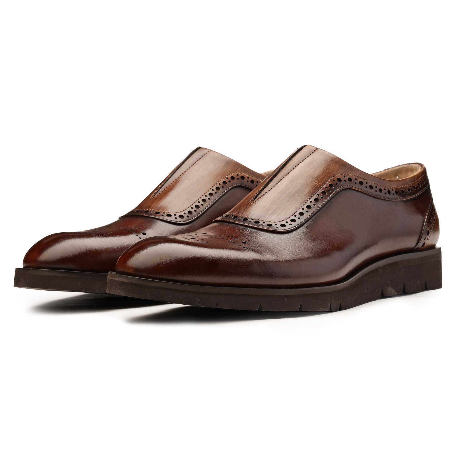 Kyle AirFlexLite Two-Tone Loafers in Brown