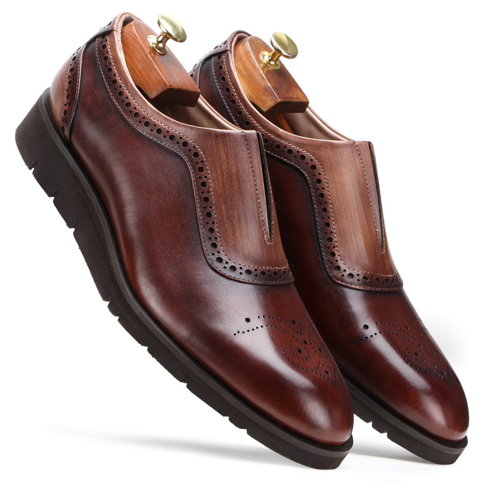 Kyle AirFlexLite Two-Tone Loafers in Brown