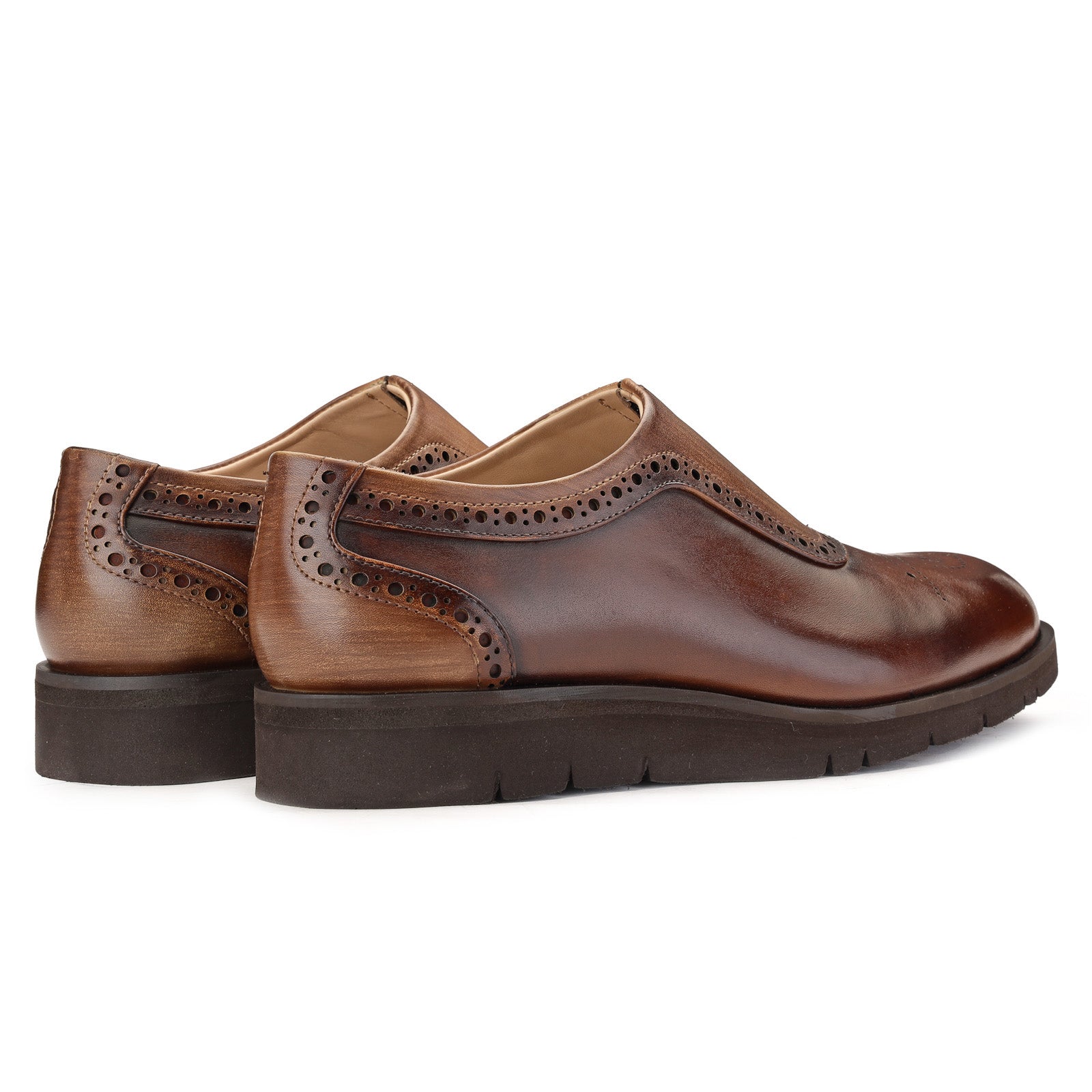 Kyle AirFlexLite Two-Tone Loafers in Brown