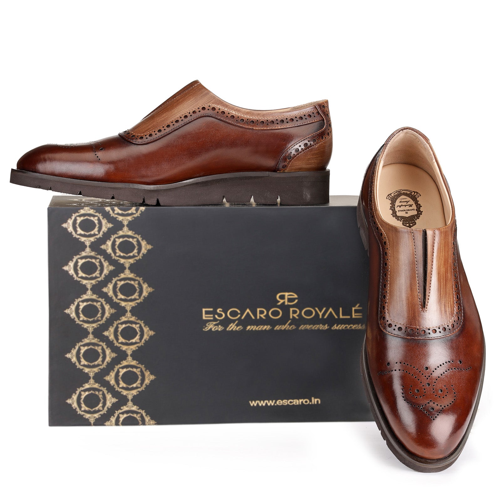 Kyle AirFlexLite Two-Tone Loafers in Brown