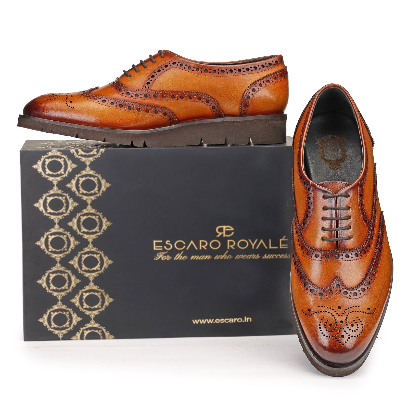 Romel AirFlexLite Brogues in Cognac