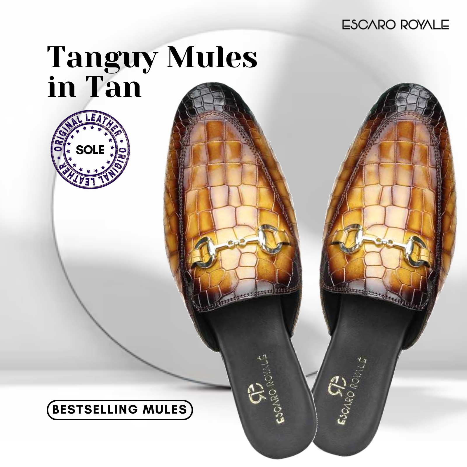 Tanguy Mule Slippers in Tan