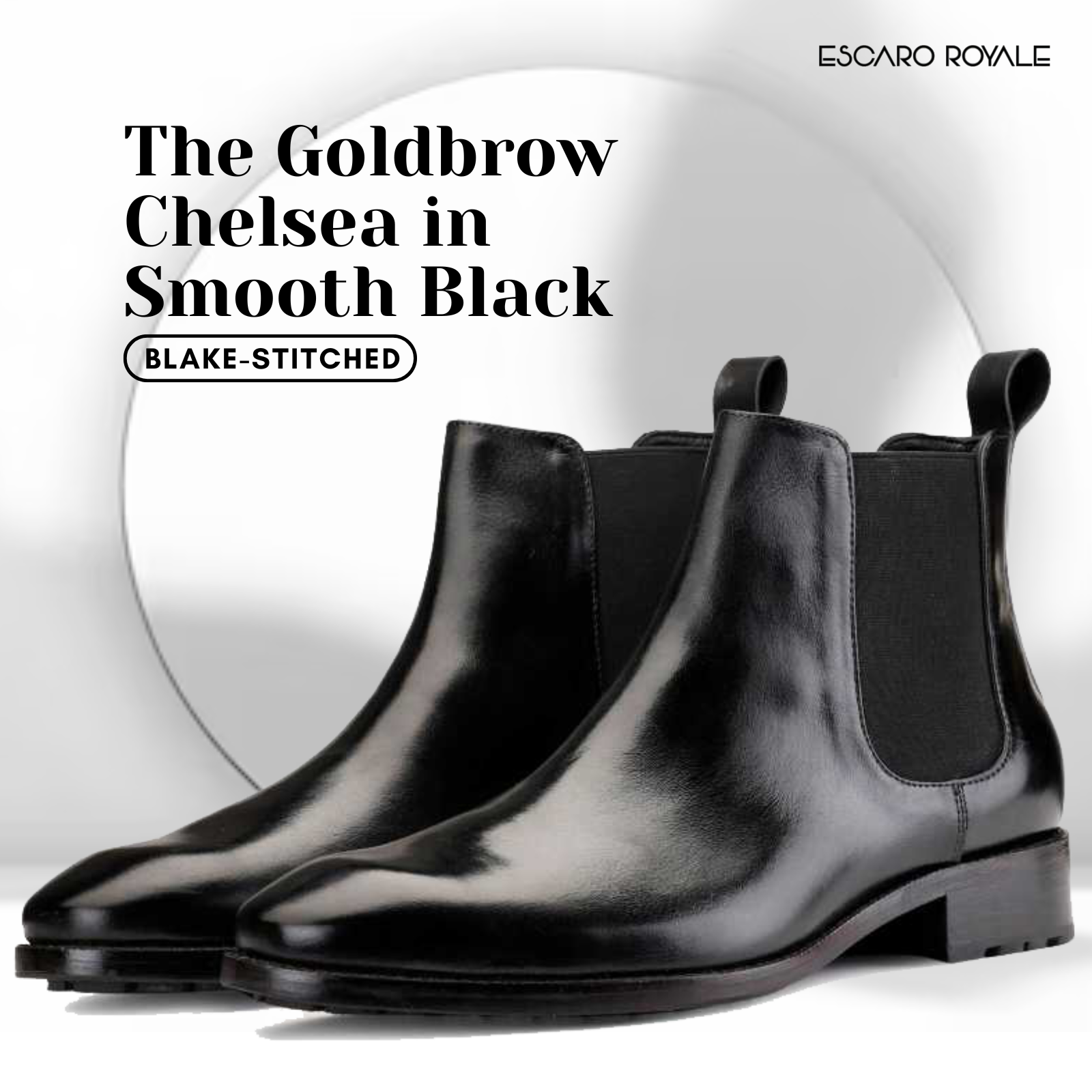 Goldbrow Smooth Finish Chelsea Boots in Black