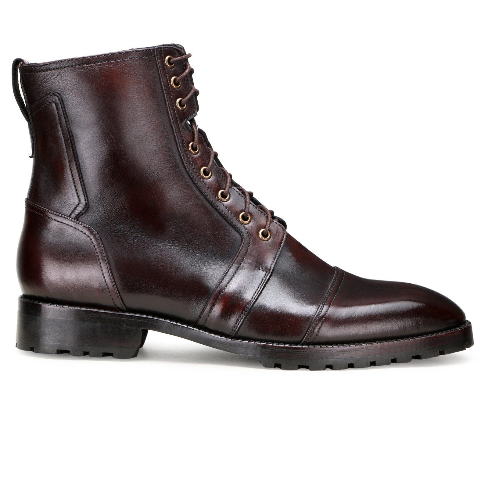 Blackthorne Toecap Lace-Up Boots in Brown