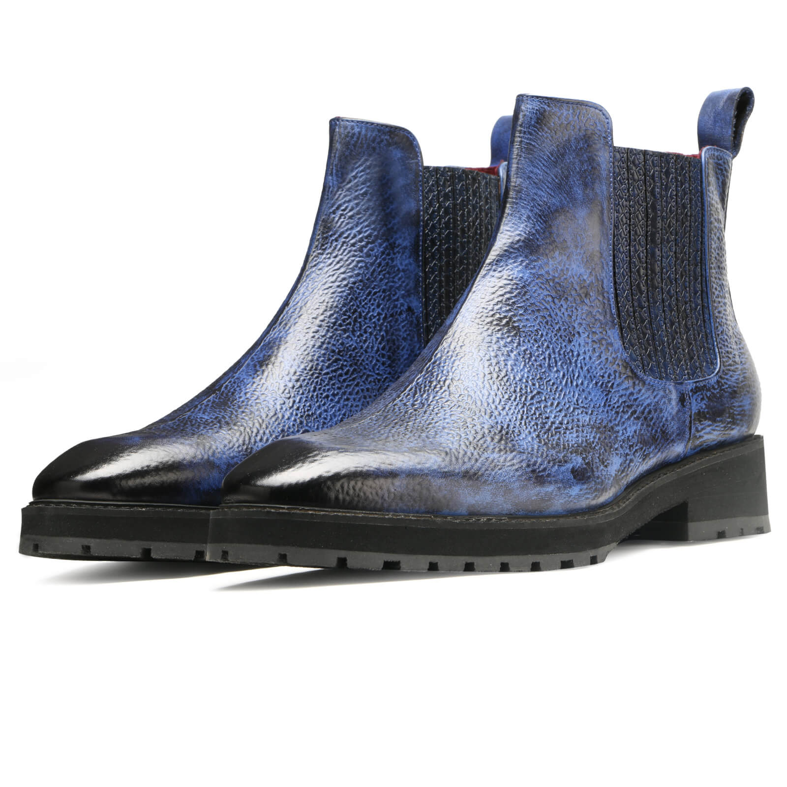 Odolf Marble Lightweight Chelsea Boots In Blue