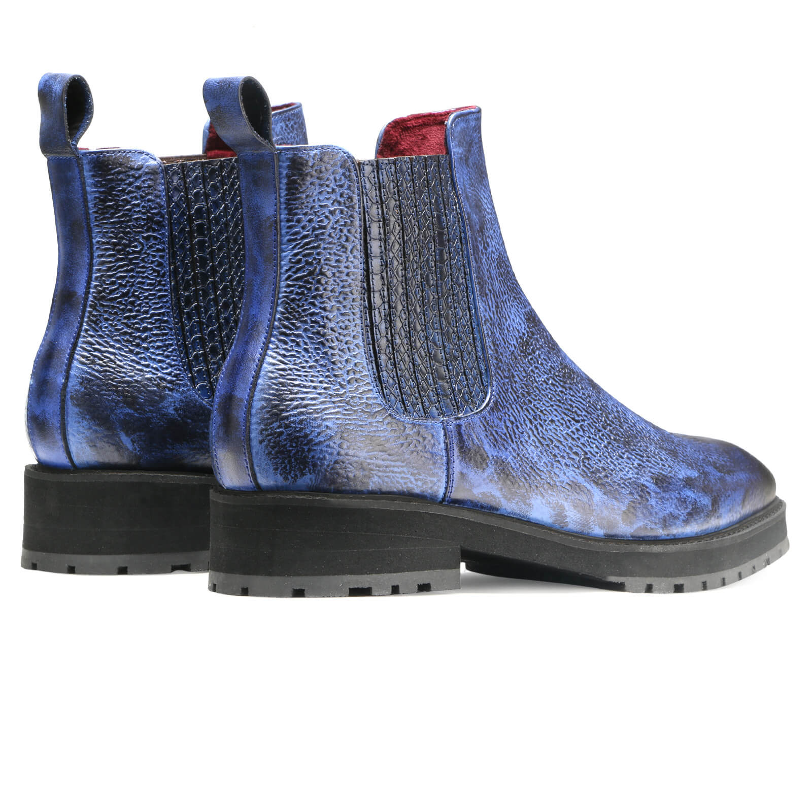 Odolf Marble Lightweight Chelsea Boots In Blue