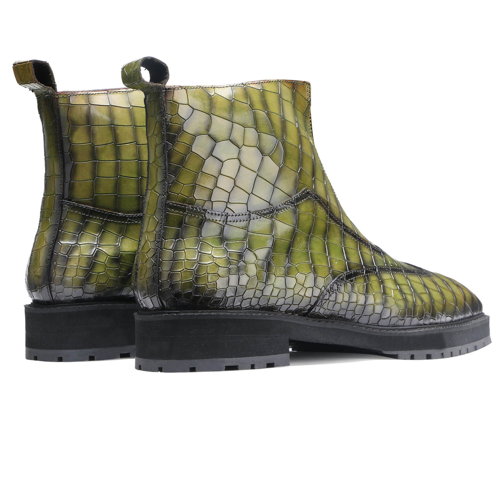 Owen Green Zipper Boots