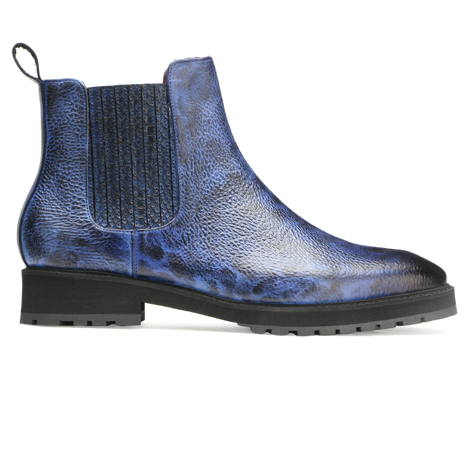 Odolf Marble Lightweight Chelsea Boots In Blue
