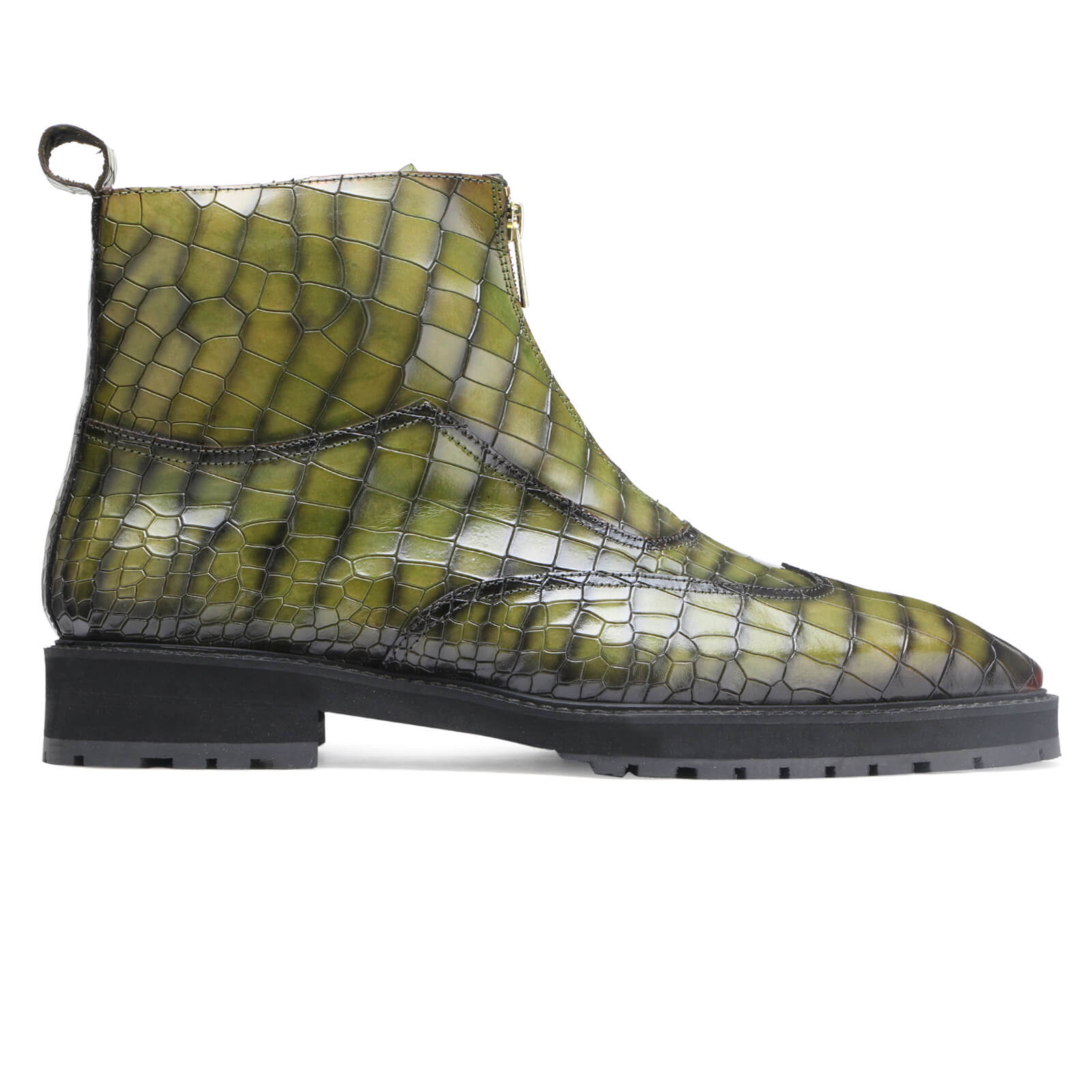Owen Green Zipper Boots