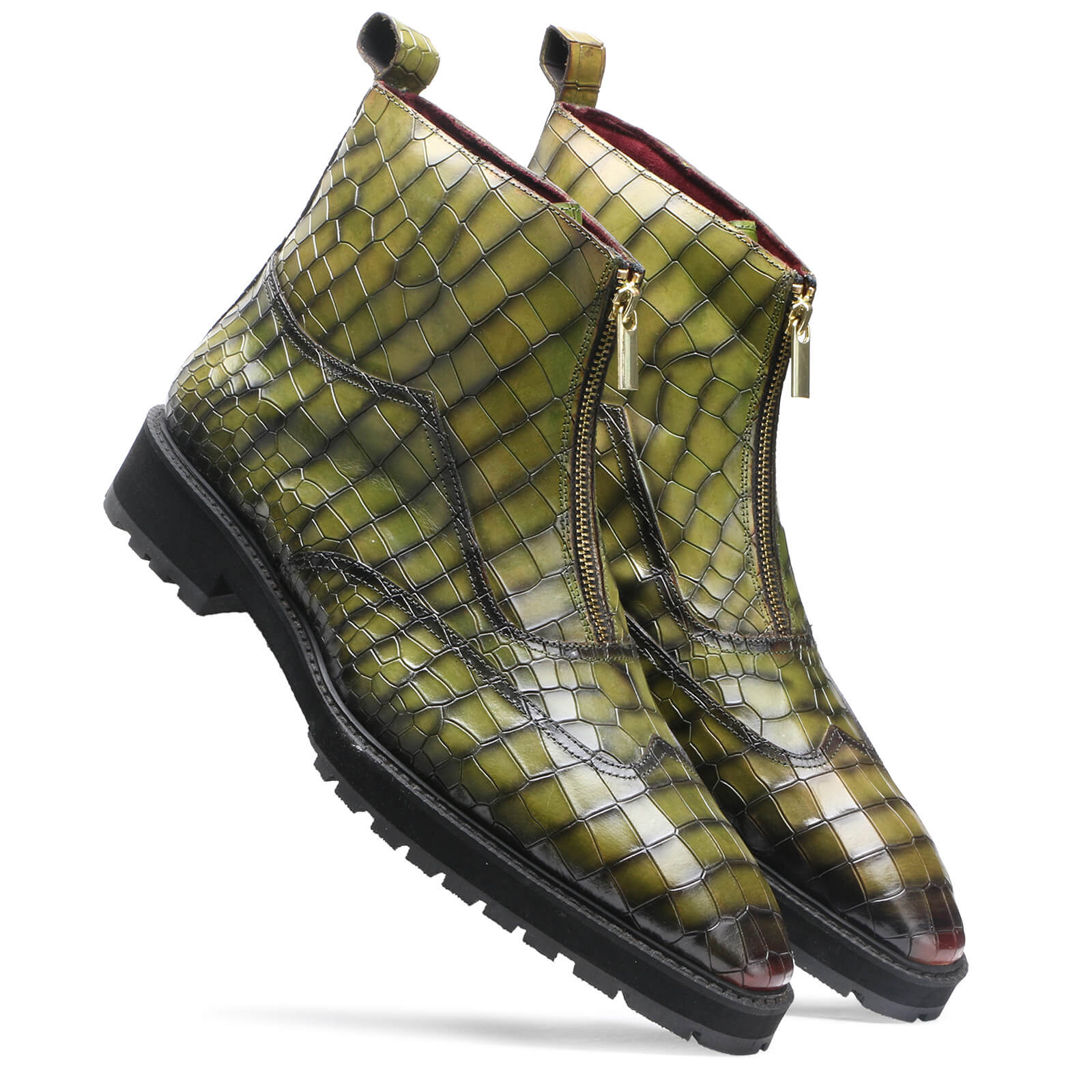 Owen Green Zipper Boots
