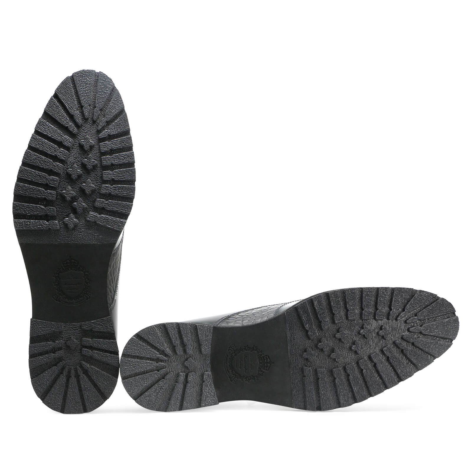 Oslo Riveted Kiltie Monks in Black