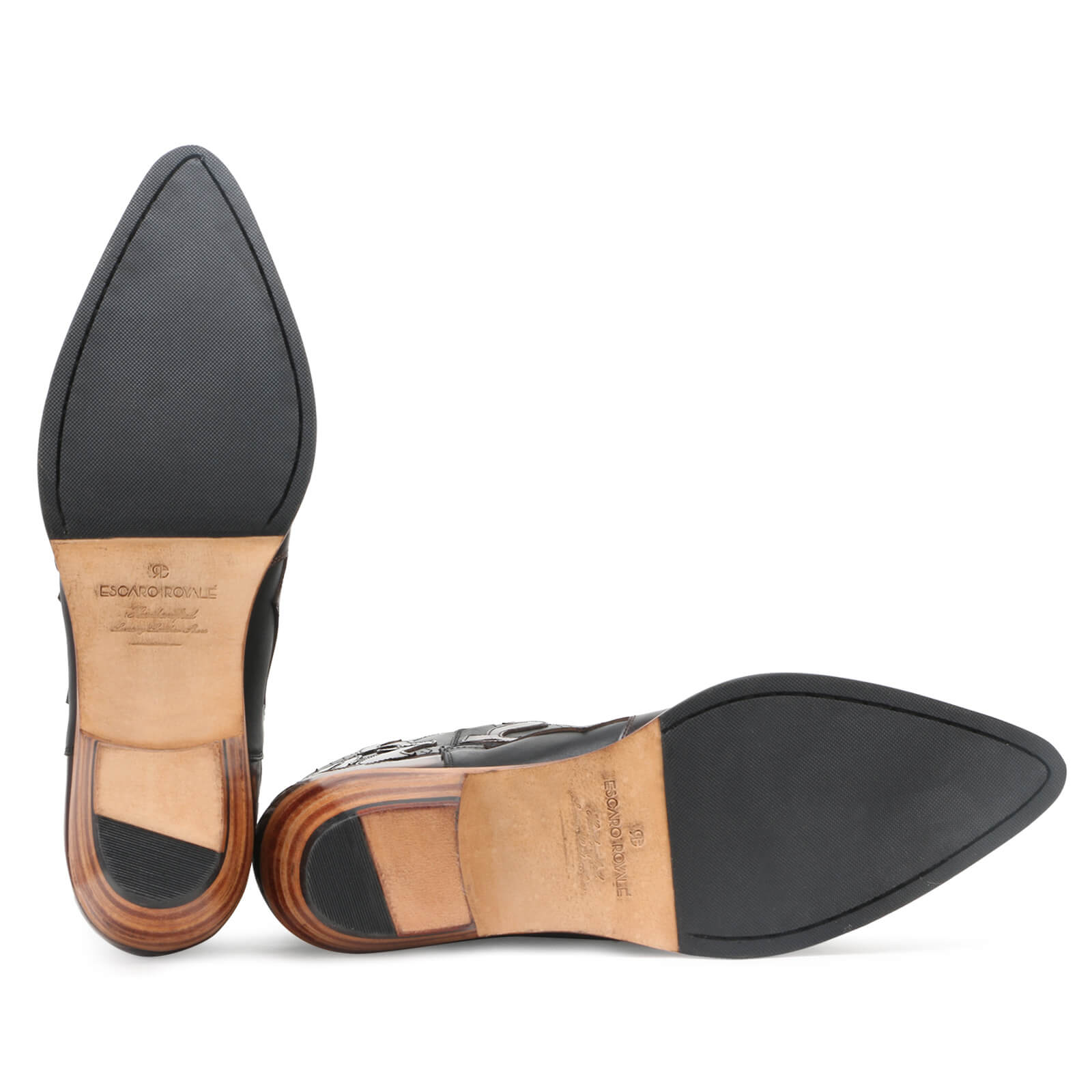 Flames Handpainted Cowboy Boots in Brown-Black