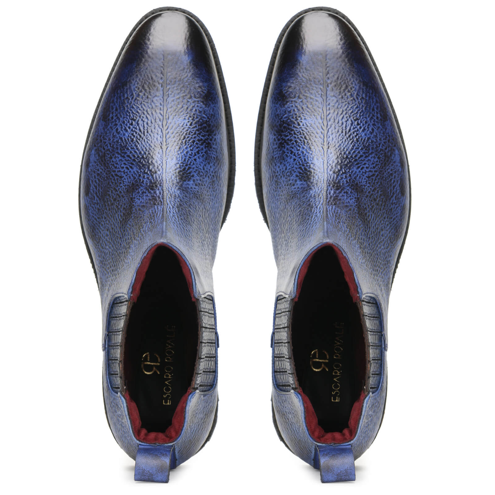 Odolf Marble Lightweight Chelsea Boots In Blue