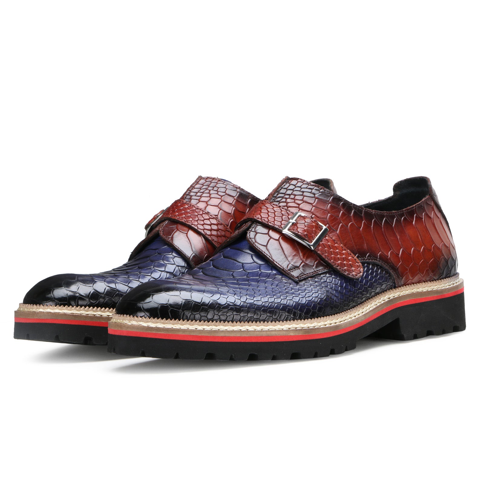 Monark Designer Monks in Blue-Brown