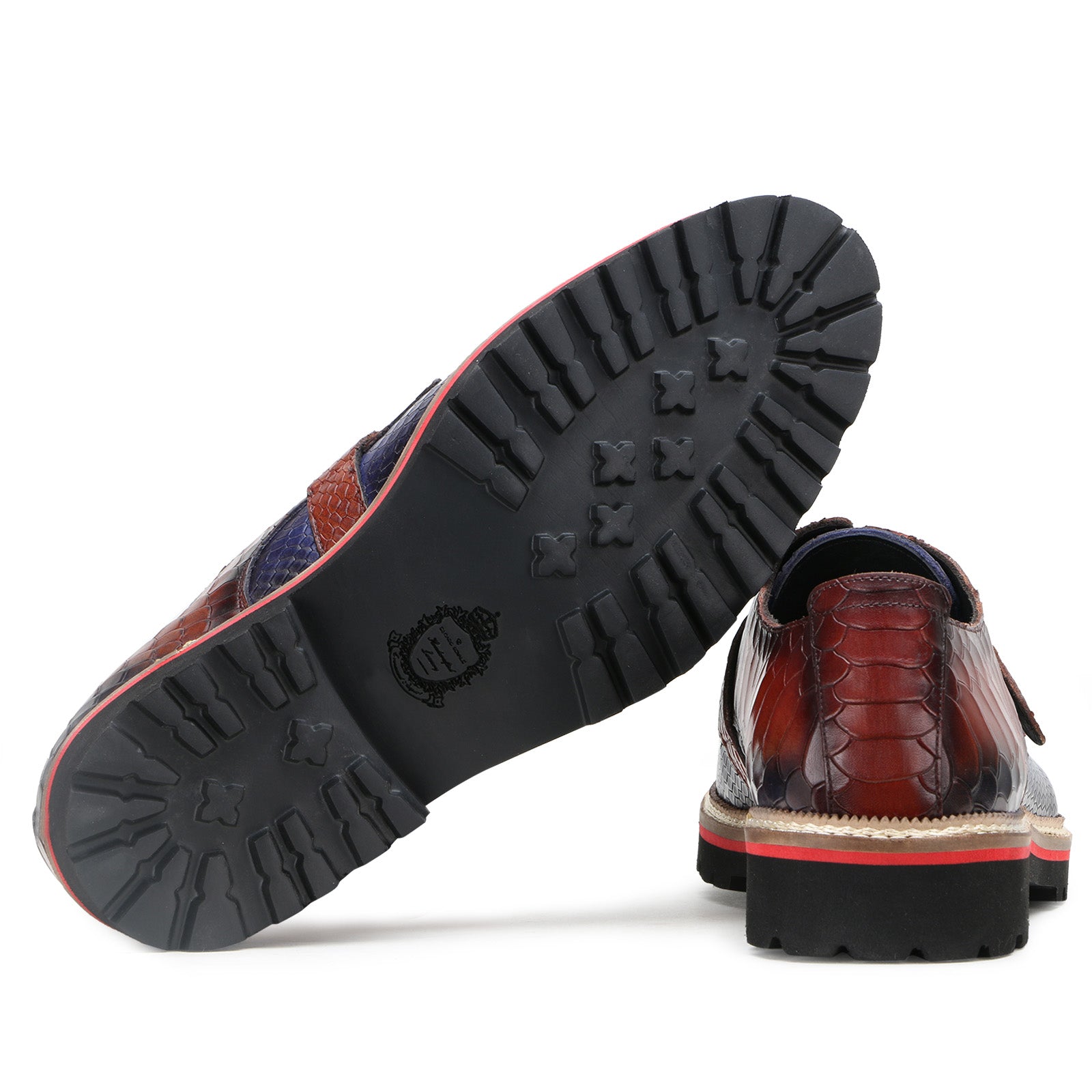 Monark Designer Monks in Blue-Brown