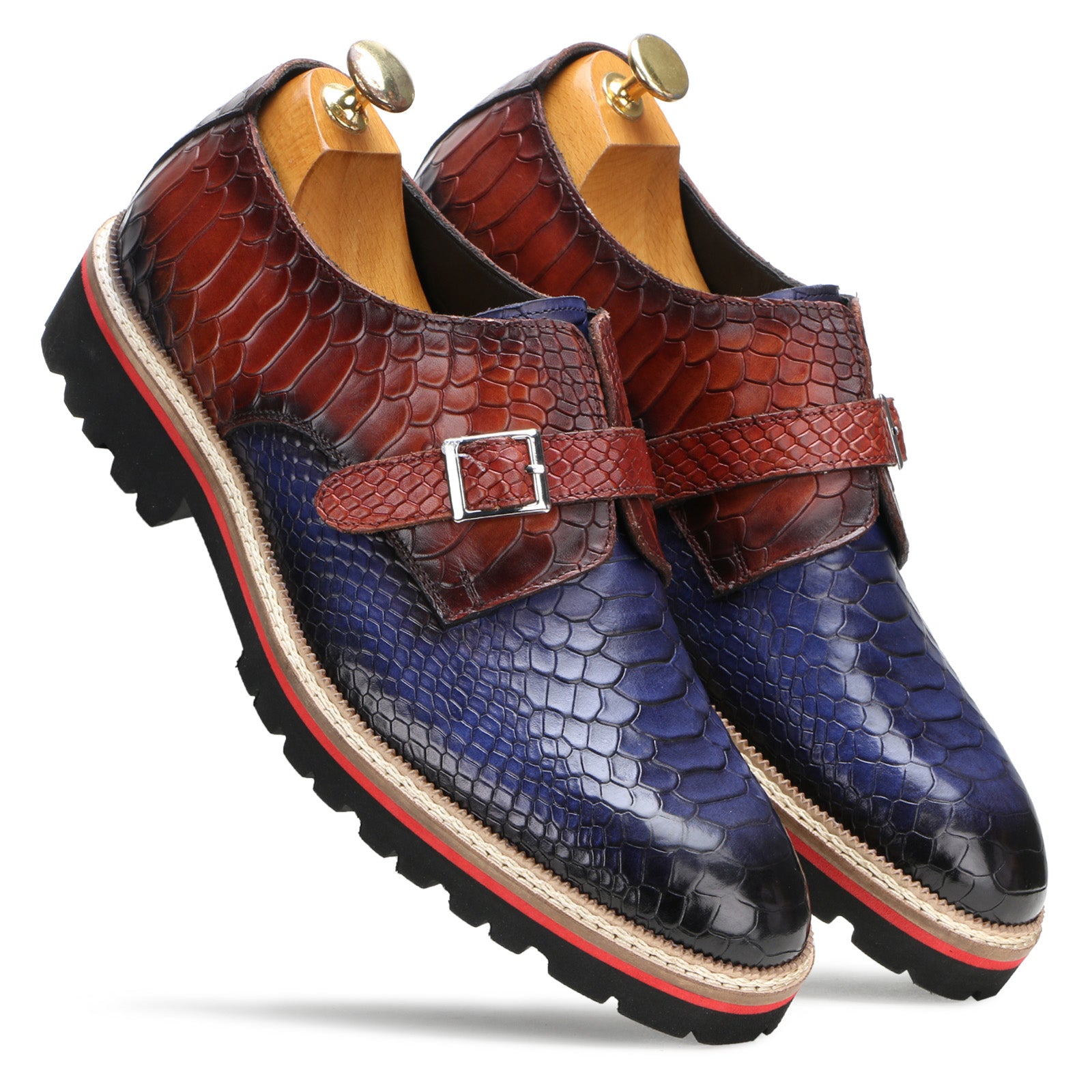 Monark Designer Monks in Blue-Brown
