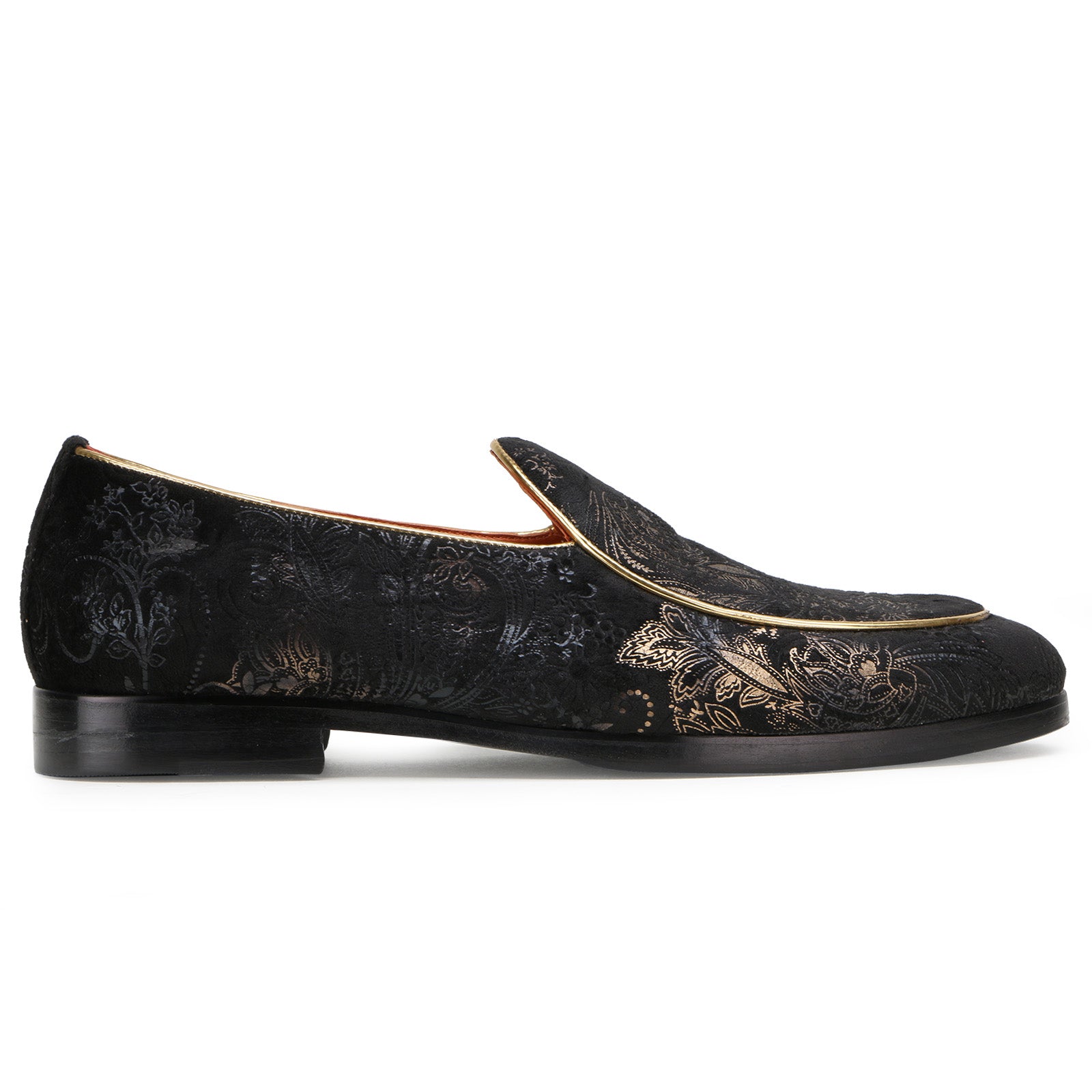 Wedlock Black-Gold Designer Loafers
