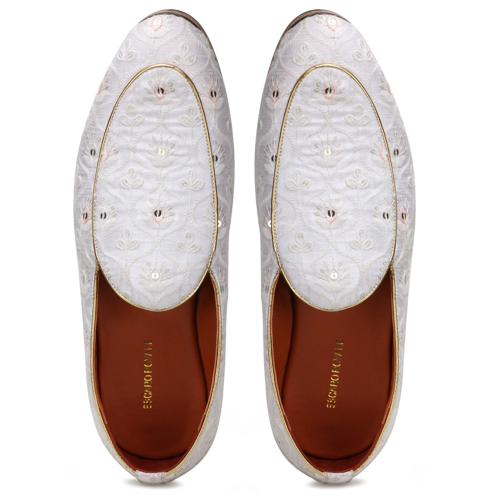 Wedlock Ivory Designer Loafers in Off White