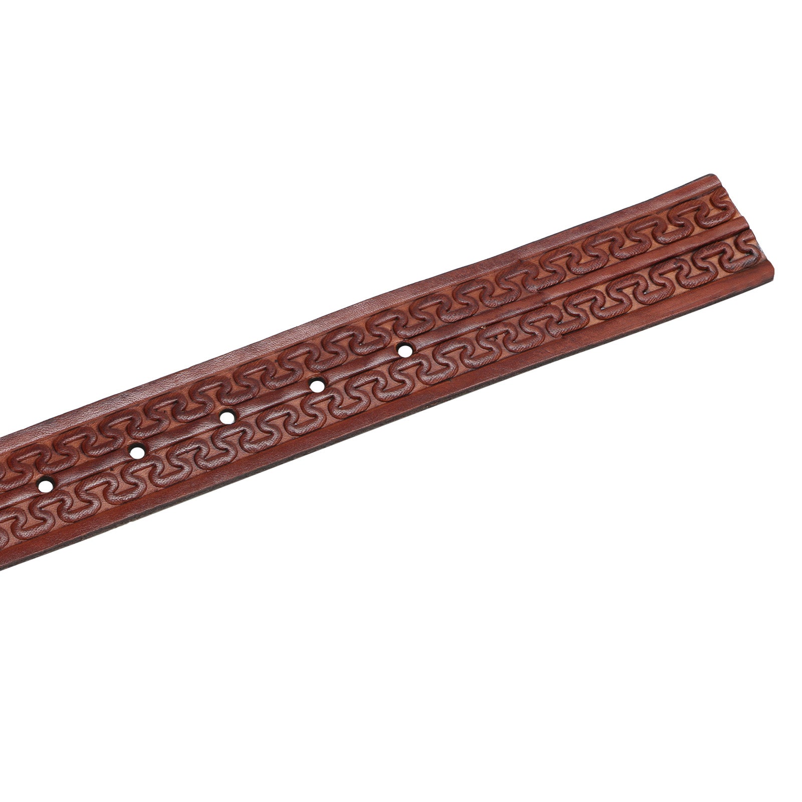 Christiano Hand Crafted Hand Tooled Leather Belt In Brown