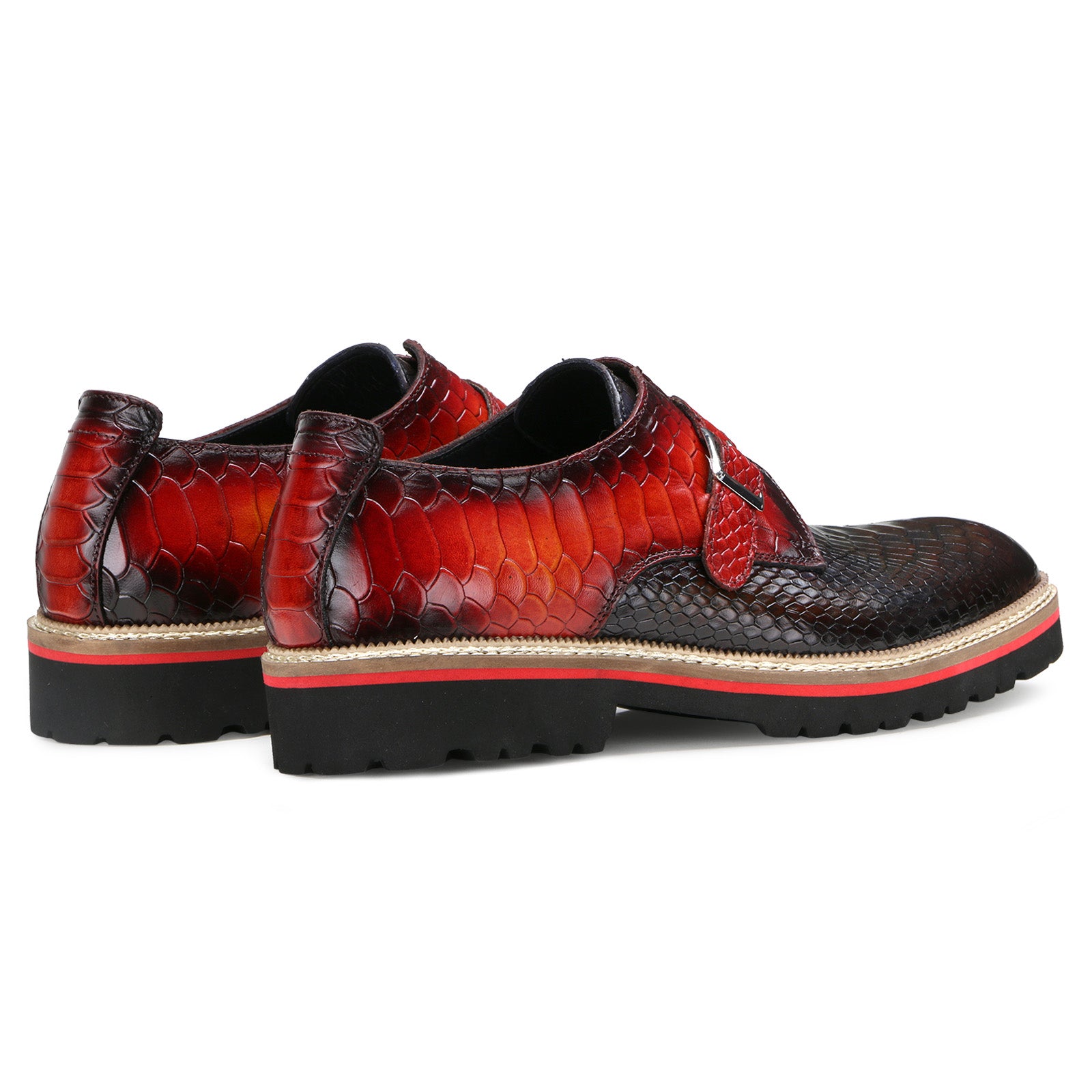 Monark Designer Monks in Brown/Red