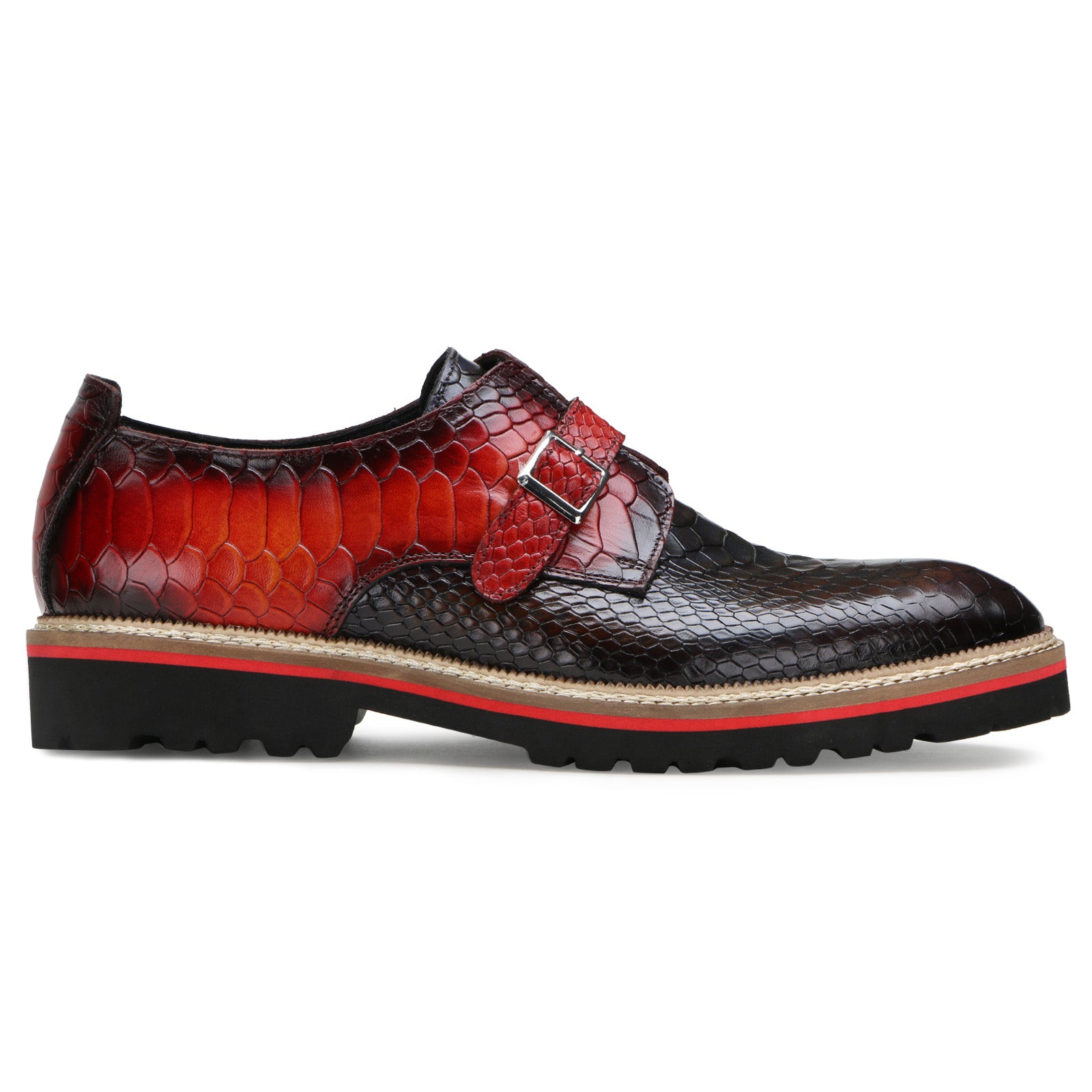 Monark Designer Monks in Brown/Red