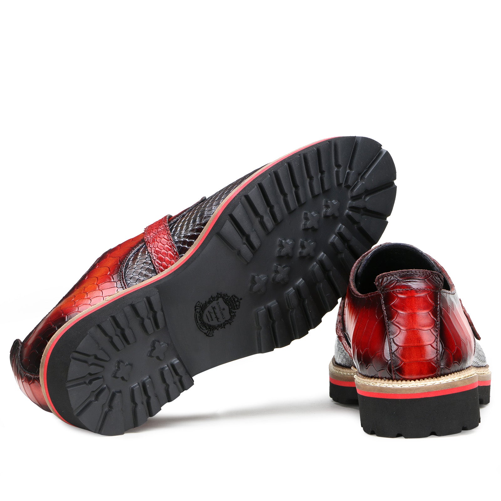 Monark Designer Monks in Brown/Red