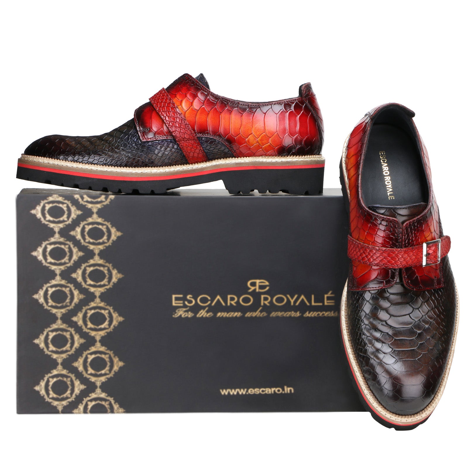 Monark Designer Monks in Brown/Red