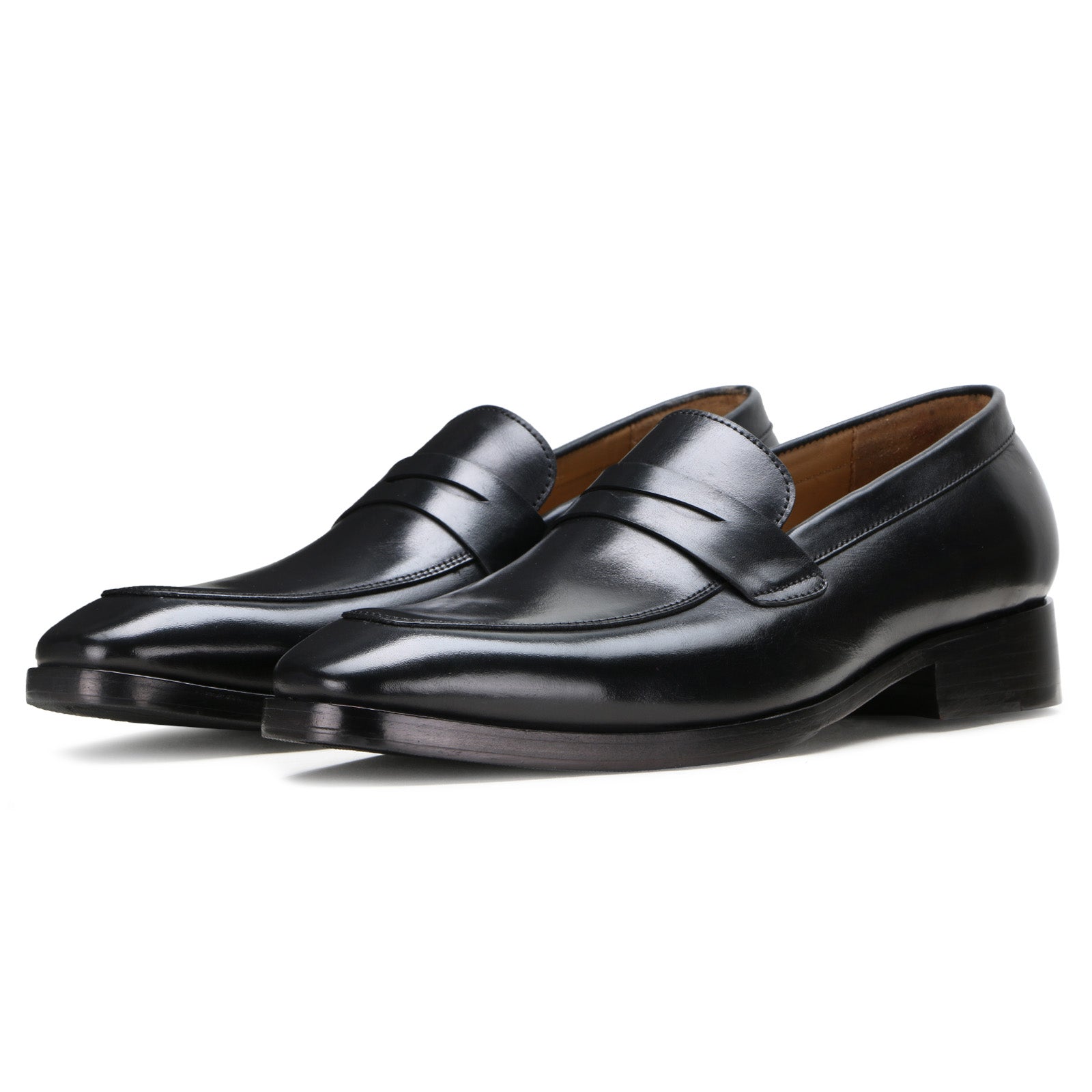 Flint Penny Loafers In Black
