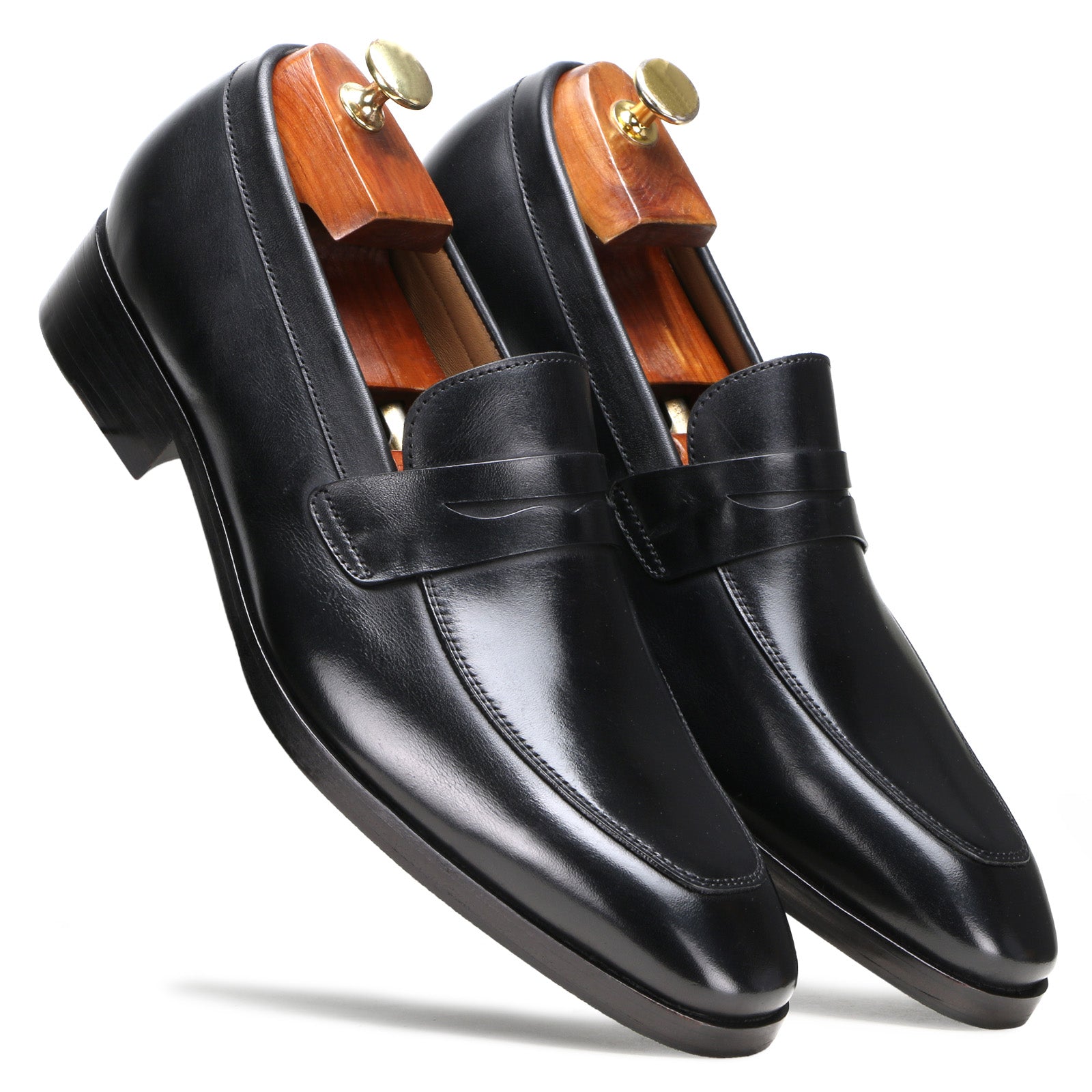 Flint Penny Loafers In Black