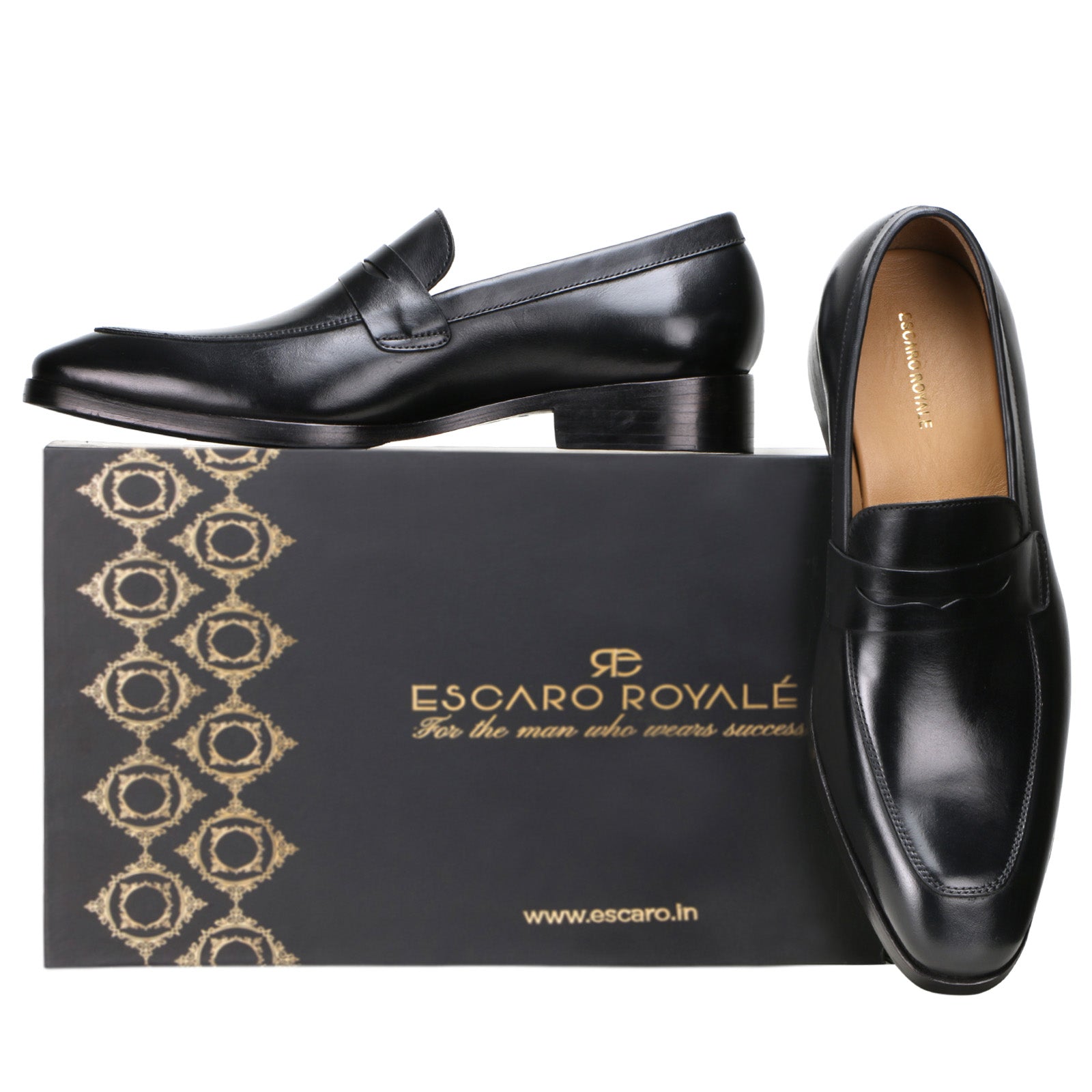 Flint Penny Loafers In Black