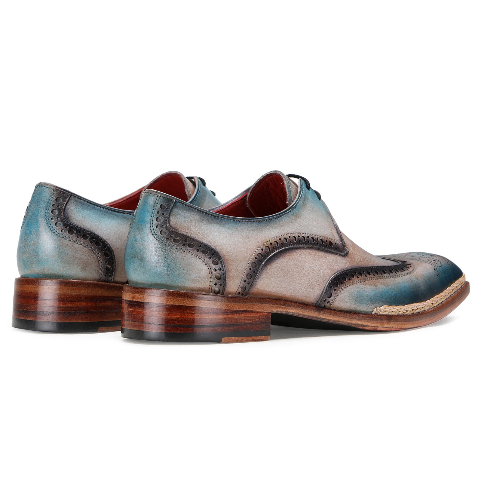 Gilardo Jute-edged Derby Shoes in Gray