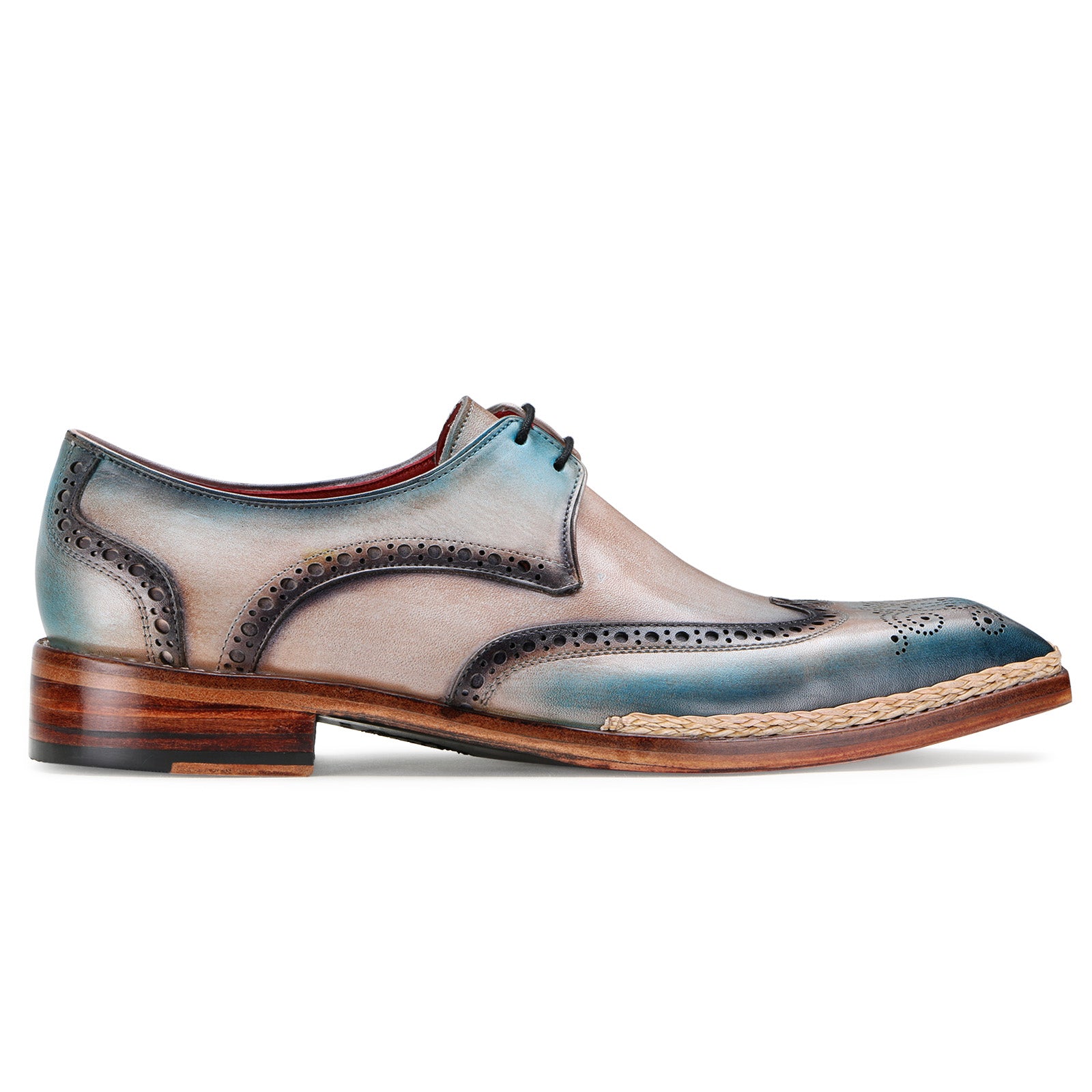 Gilardo Jute-edged Derby Shoes in Gray