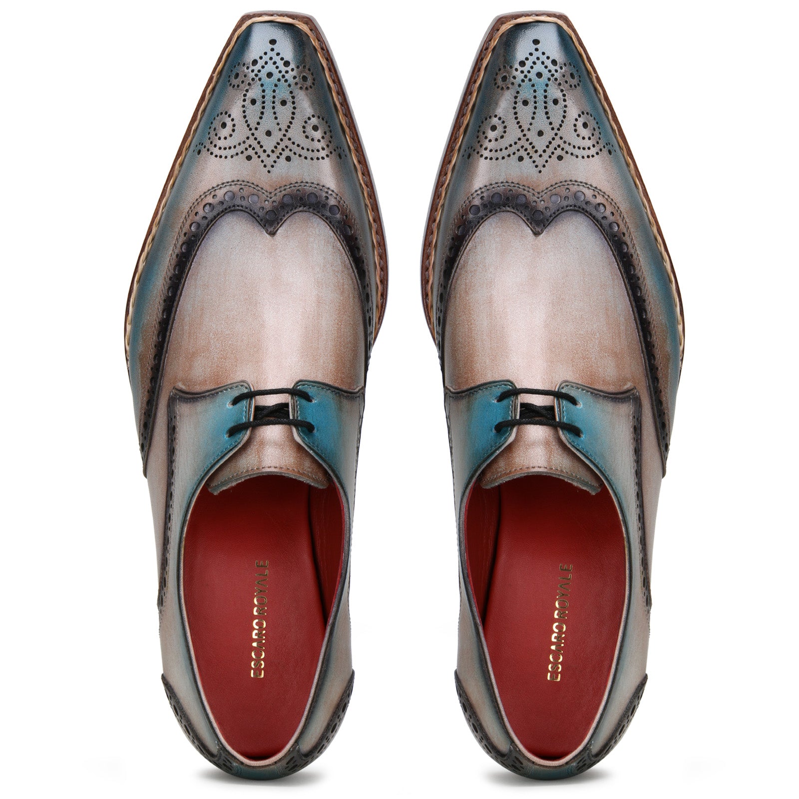 Gilardo Jute-edged Derby Shoes in Gray
