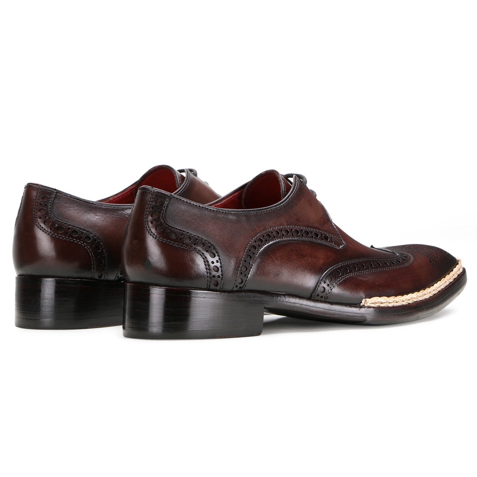 Gilardo Jute-edged Derby Shoes in Brown