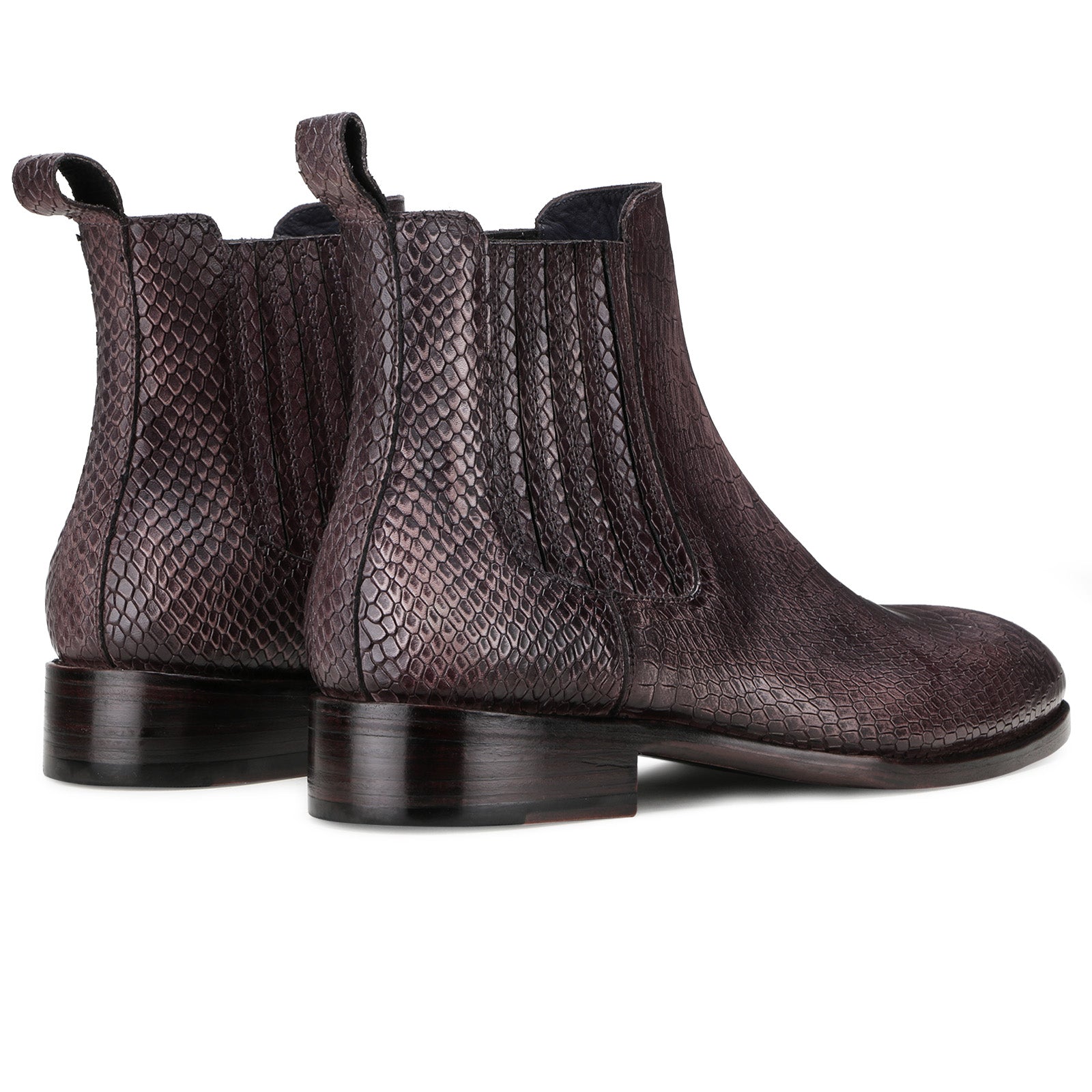 Andrew Goodyear-Welted Chelsea Boots in Smokey Brown