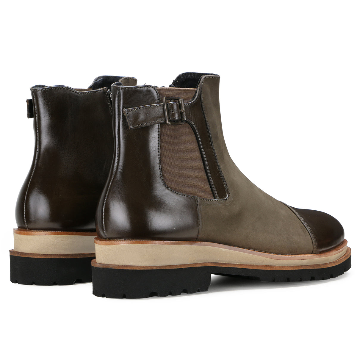 Maurice Zipper Boots in Olive - men's leather shoes, view 5