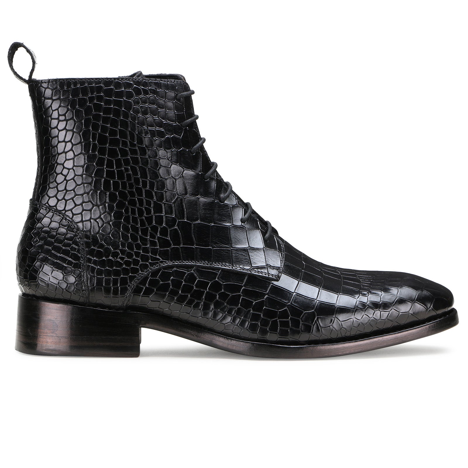 Marcus Goodyear-Welted Laceup Boots in Black