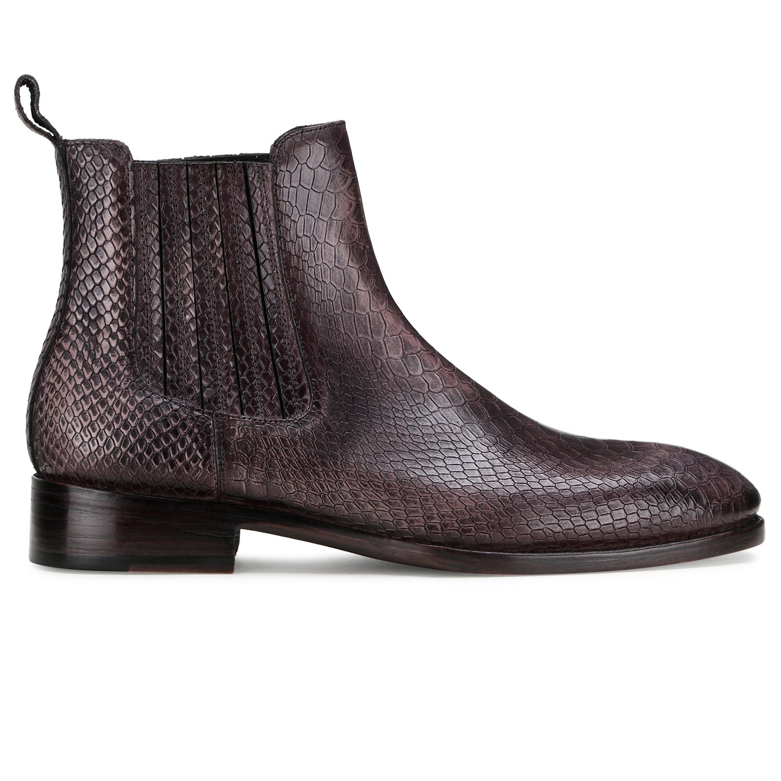 Andrew Goodyear-Welted Chelsea Boots in Smokey Brown