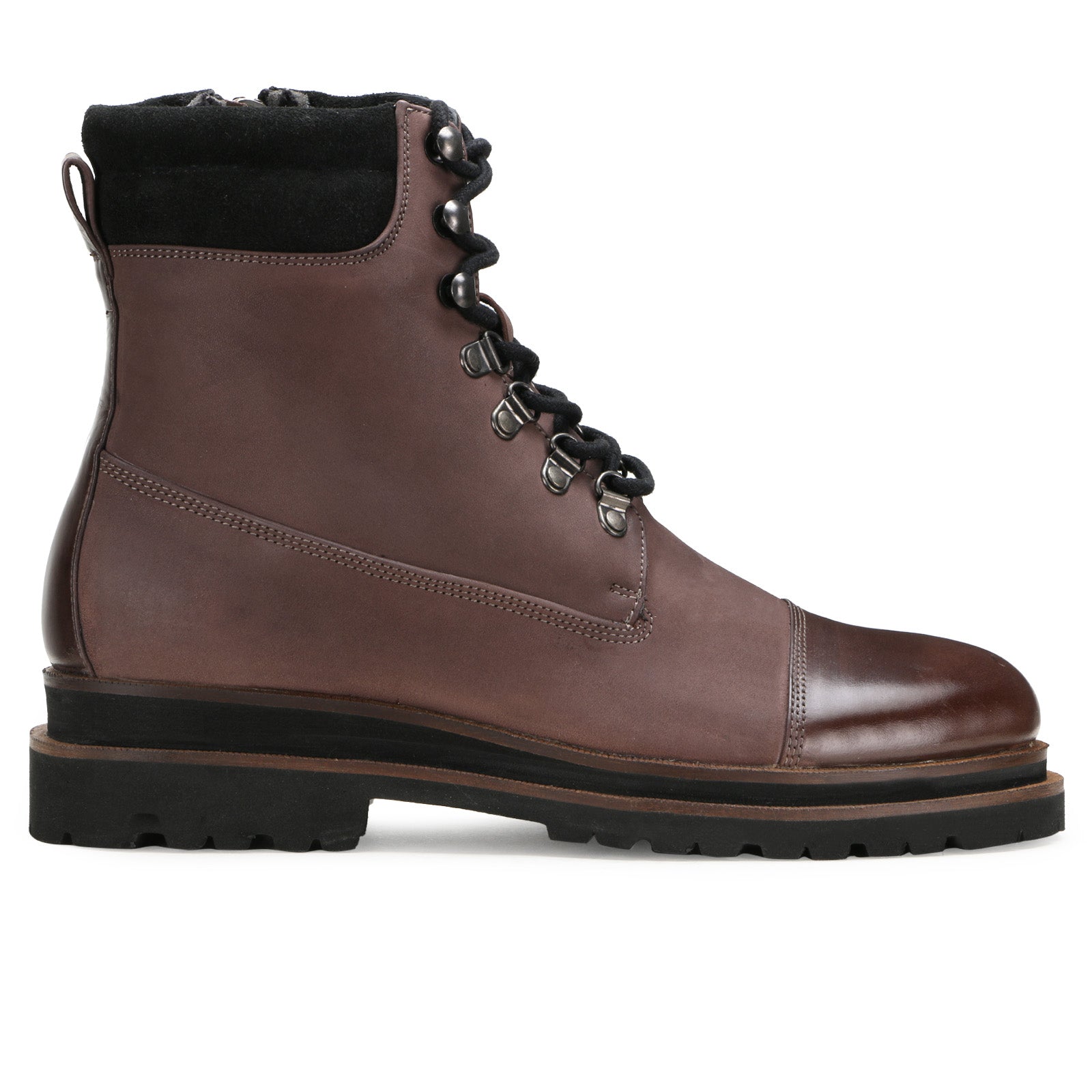 Gareth Toecap Laceup Boots in Brown