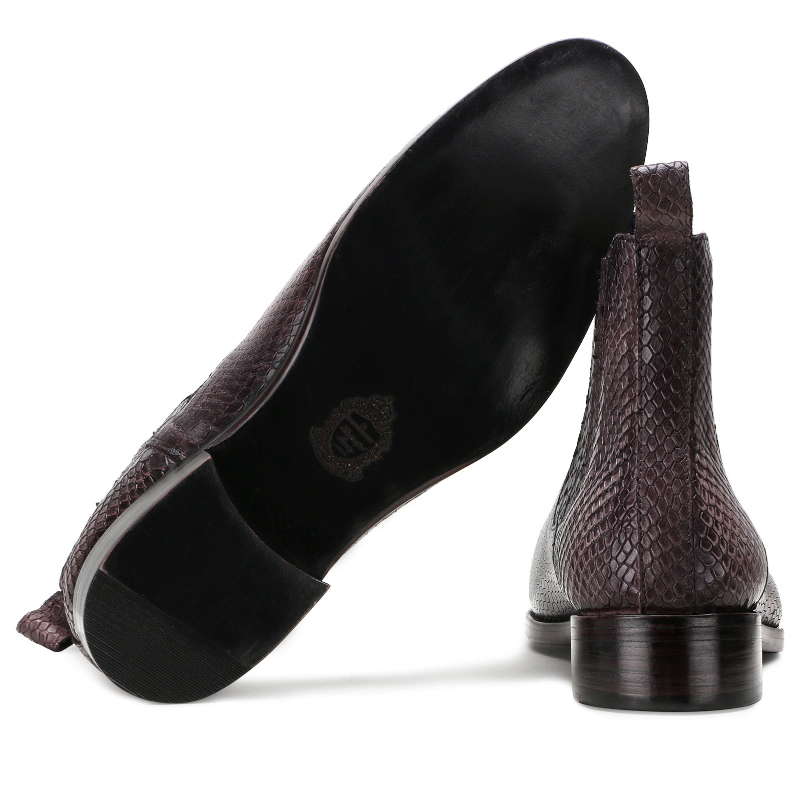 Andrew Goodyear-Welted Chelsea Boots in Smokey Brown