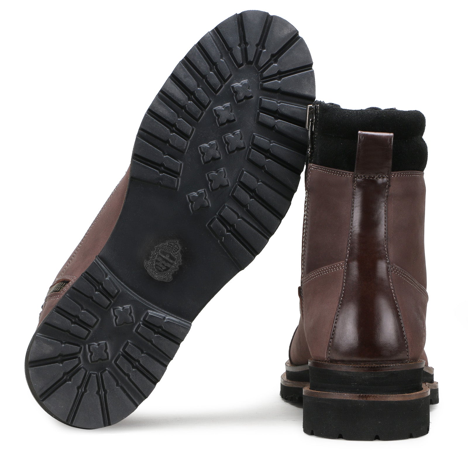 Gareth Toecap Laceup Boots in Brown