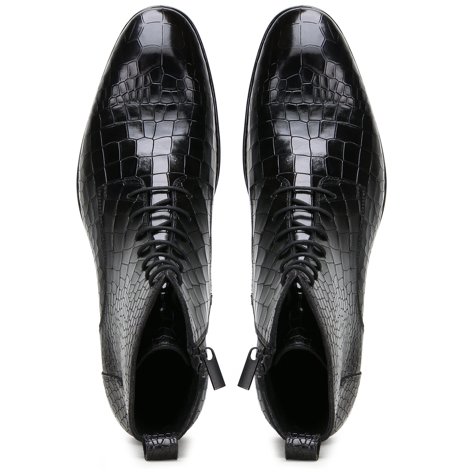 Marcus Goodyear-Welted Laceup Boots in Black