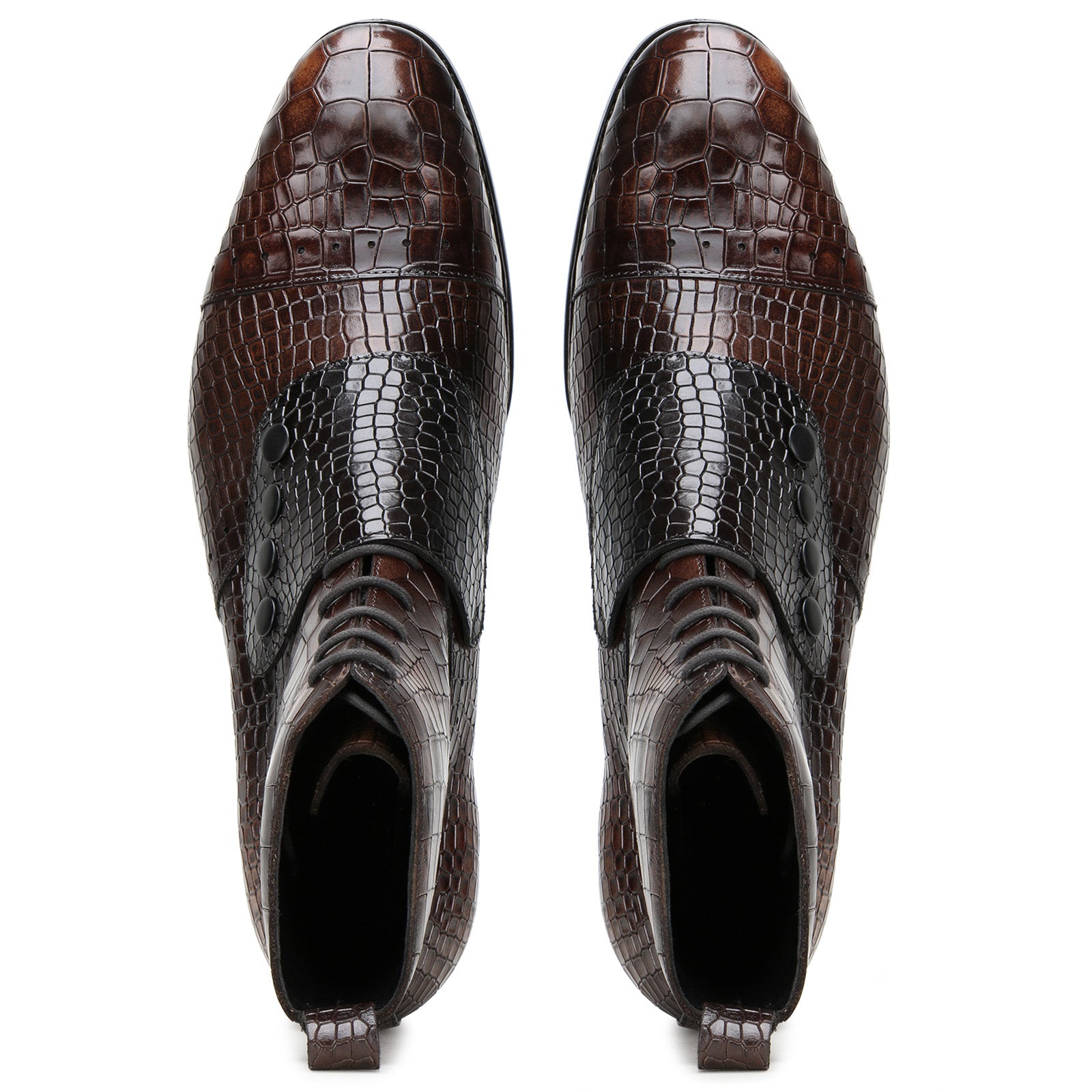 Francis Goodyear-Welted Knight Boots in Dark Brown