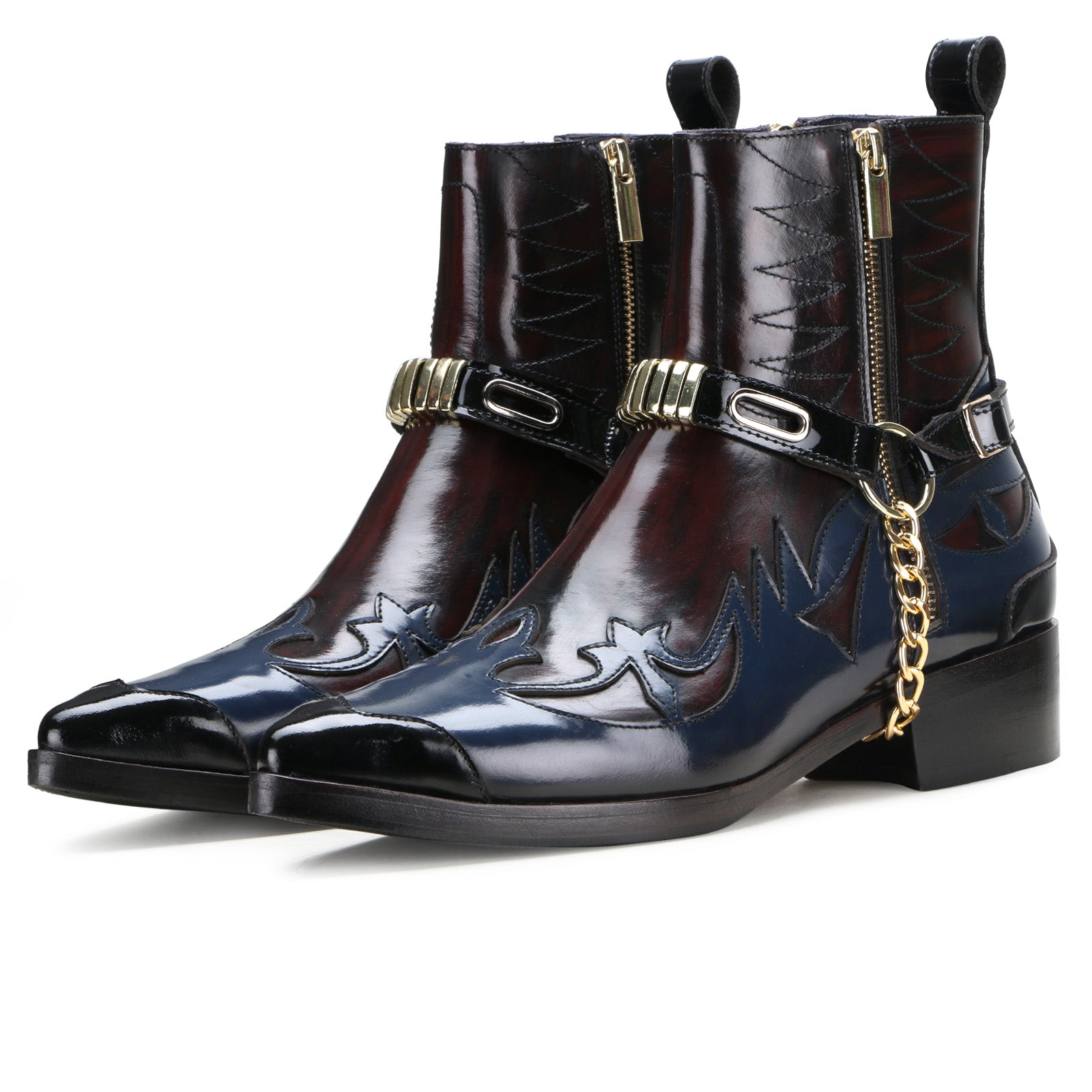 Santiago Cowboy Boots in Blue