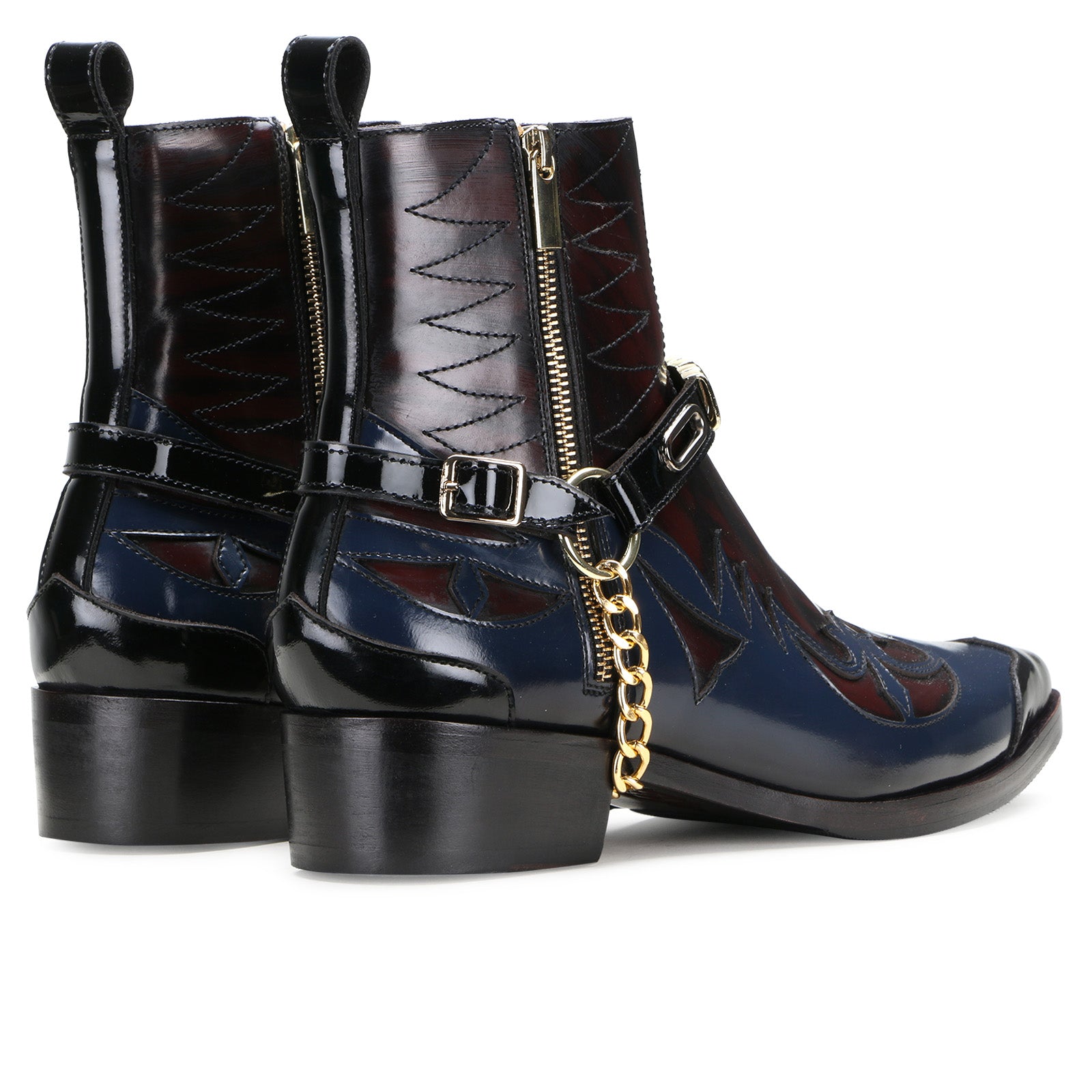 Santiago Cowboy Boots in Blue