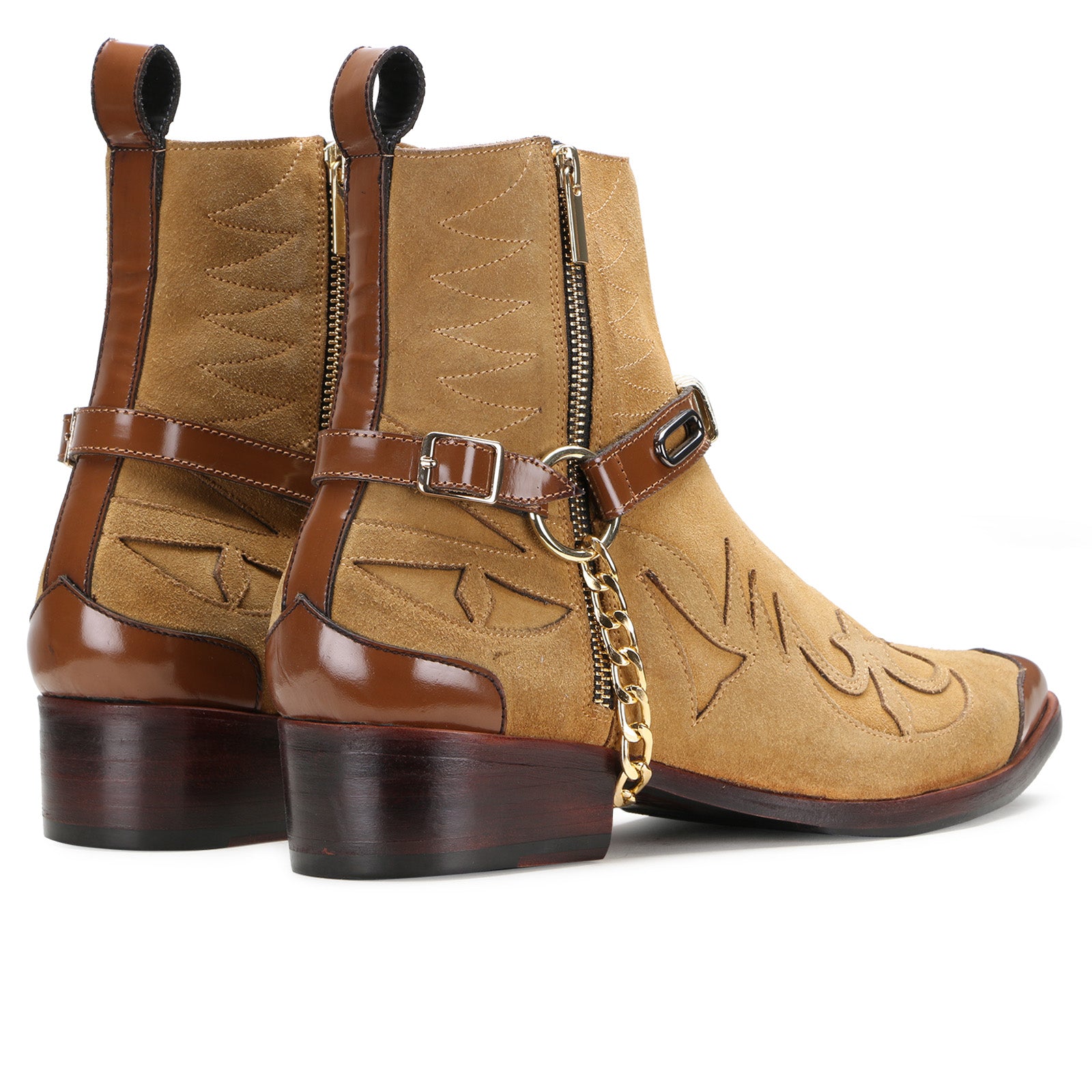 Santiago Cowboy Boots in Beige