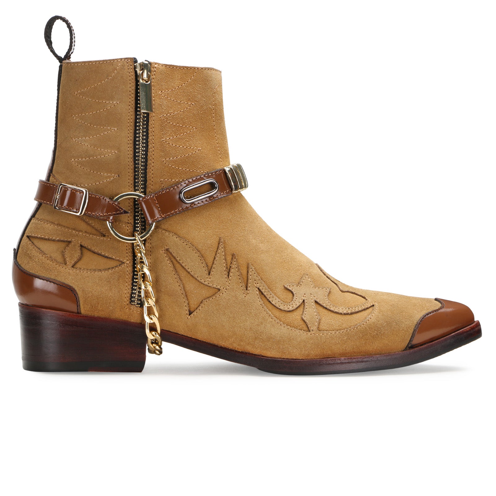Santiago Cowboy Boots in Beige