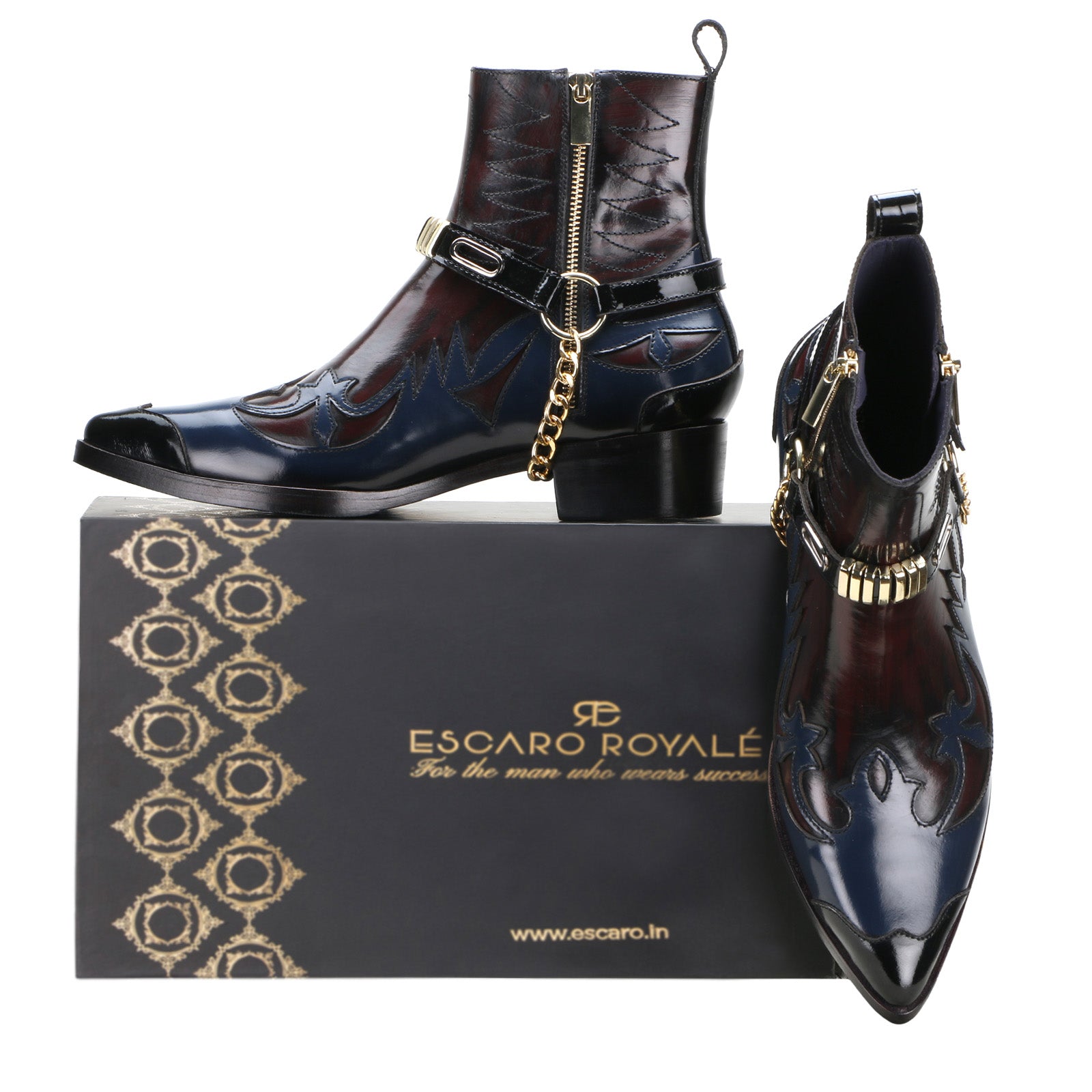 Santiago Cowboy Boots in Blue