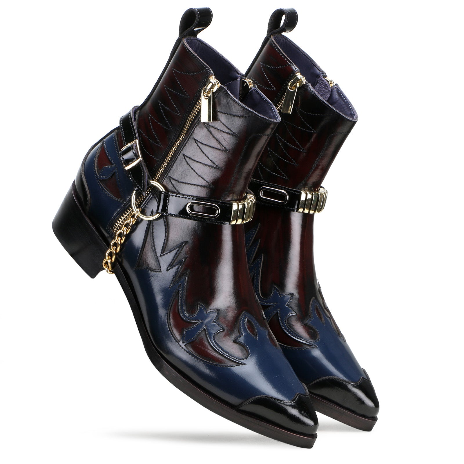 Santiago Cowboy Boots in Blue